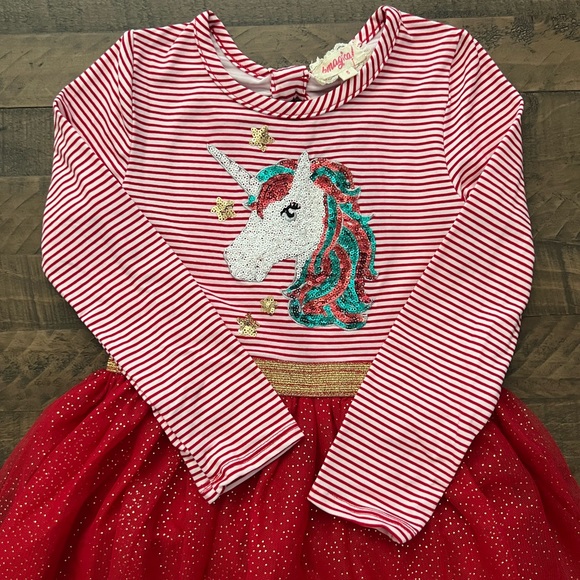 Bmagical | Red&White Striped Tulle Dress - Picture 3 of 6